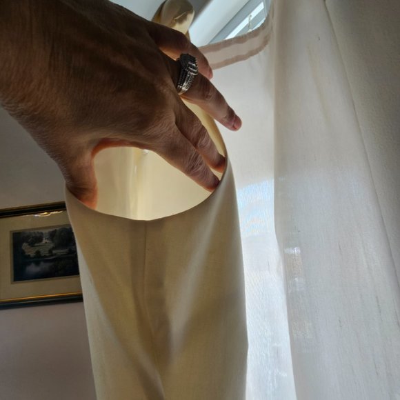 Ivanka Trump Ivory Dress Size 16 Gold Chain Sheath - Picture 6 of 10